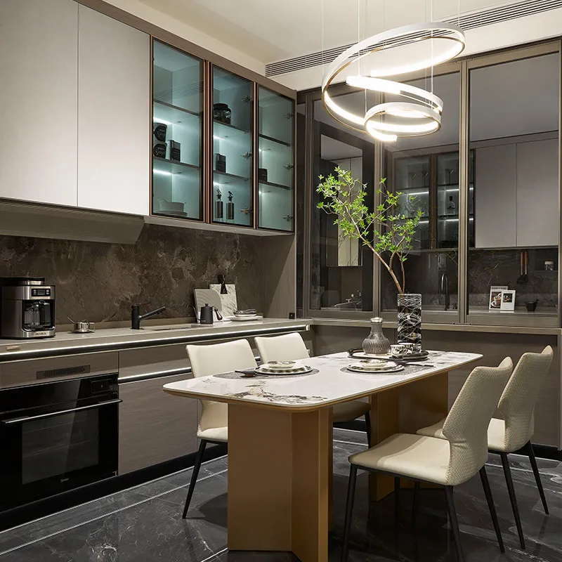 Modern custom kitchen design with high-end cabinets from OPPEIN Libya branch