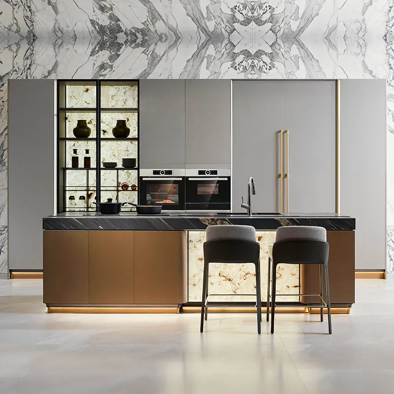 Luxury open-concept kitchen by OPPEIN Libya – spacious and contemporary style